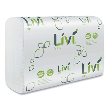 Livi VPG 9.45 in. x 9.06 in. 1-Ply Multifold Towel - White (1-Carton)