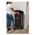 Cleaning & Janitorial Supplies | Rubbermaid Commercial FG635000BLA 13.38 in. x 19.88 in. x 29.25 in. 30 Gallon Premium Step-On Nylon Linen Hamper Bag - Black image number 4