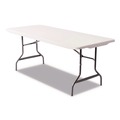 Office Jansan | Alera 65600 72 in. x 30 in. x 29 in. Square Edge Resin Rectangular Folding Table - Platinum image number 1