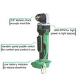 Right Angle Drills | Metabo HPT DN18DSLQ4M 18V Li-Ion 3/8 in. Angle Drill (Tool Only) image number 1