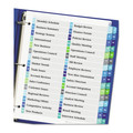 Office Jansan | Avery 11322 11 in. x 8.5 in. 32-Tab 1 to 32 Customizable TOC Ready Index Double Column Multicolor Tab Dividers - White (1-Set) image number 1
