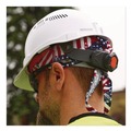 Cooling Gear | Ergodyne 12477 Chill-Its 6615 One Size Fits Most High-Performance Bandana Doo Rag with Terry Cloth Sweatband - Stars and Stripes image number 3