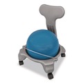 Office Chairs | Champion Sports KDCH 12.5 in. Seat Height Kid's Ball Chair Supports Up to 264 lbs. - Blue Seat, Silver Base image number 4