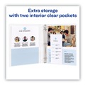  | Avery 79709 3 Slant Rings 0.5 in. Capacity 11 in. x 8.5 in. Heavy-Duty Non Stick View Binder with DuraHinge - White (4/Pack) image number 4