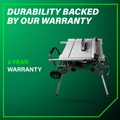 Table Saws | Metabo HPT C10RJSM 15 Amp 10 in. Corded Table Saw with Fold and Roll Stand image number 11