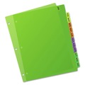 Office Jansan | Avery 11331 11 in. x 8.5 in. 12-Tab Jan. to Dec. Durable Preprinted Plastic Tab Dividers - Assorted (1-Set) image number 1