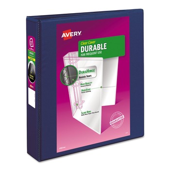 Avery 3 Slant Rings 1.5 in. Capacity 11 in. x 8.5 in. Durable View Binder with DuraHinge - Blue