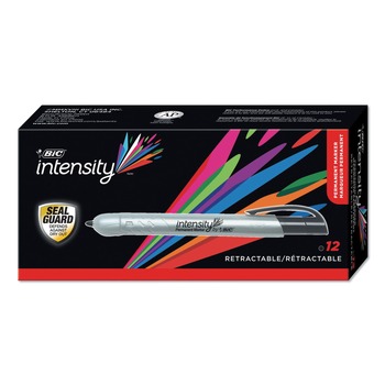 BIC Intensity Fine Bullet Tip Permanent Marker - Black (1-Dozen)
