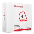 Office Jansan | Universal UNV20994 4 in. Capacity 11 in. x 8.5 in. 3-Slant-Ring View Binder - White image number 0
