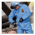 Bib Overalls | Ansell KCC 58513 A20 Elastic Back Wrist/Ankle Hooded Coveralls - Large Blue (24/Carton) image number 3