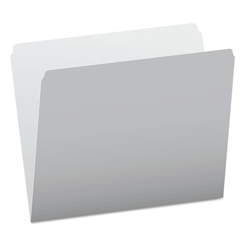 Pendaflex Letter Size Straight Tabs Colored File Folders - Gray/Light Gray (100/Box)