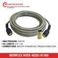 Pressure Washer Accessories | Simpson 40226 MorFlex 5/16 in. x 50 ft. x 3,700 PSI Cold Water Replacement/Extension Hose image number 2