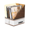 Office Jansan | Bankers Box 07223 4 in. x 9 in. x 11.5 in. Corrugated Cardboard Magazine File - Wood Grain (12/Carton) image number 6