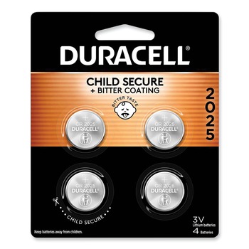 Duracell 2025 Lithium Coin Batteries With Bitterant (4/Pack)