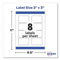  | Avery 22822 2 in. x 3 in. Print-to-the-Edge Labels with Sure Feed and Easy Peel - Glossy Clear (80/Pack) image number 6
