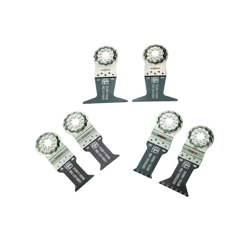 Oscillating Tool Accessories | Fein 35222967010 6 E-Cut Plunge Cut Saw Blades for Sawing Work in Wood and Metal image number 0