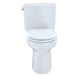 Fixtures | TOTO CST453CEFG#01 Drake II Two-Piece Round 1.28 GPF Universal Height Toilet (Cotton White) image number 1