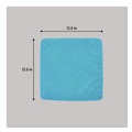 Office Jansan | Rubbermaid Commercial 1820579 12 in. x 12 in. Microfiber Cleaning Cloths - Blue (24/Pack) image number 6