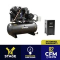 Stationary Air Compressors | EMAX EP20H120V3PKG 20 HP 120 Gallon Oil-Lube Stationary Air Compressor with 115V 11 Amp Refrigerated Corded Air Dryer Bundle image number 1