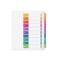 Office Jansan | Avery 11165 11 x 9.25 Customizable TOC Ready Index Multicolor Extra-Wide Tab Dividers - White (10-Pieces/Set) image number 1