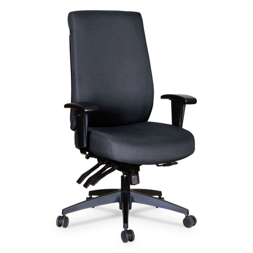 | Alera ALEHPM4101 Wrigley Series 275 lbs. Capacity High Performance High-Back Multifunction Task Chair - Black image number 0