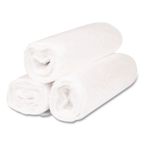 Cleaning & Janitorial Supplies | Inteplast Group WSL4046XHW 45 gal. 0.8 mil 40 in. x 46 in. Low-Density Commercial Can Liners - White (25 Bags/Roll, 4 Rolls/Carton) image number 0