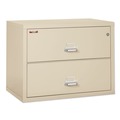 Office & Office Supplies | FireKing 2-3822-CPA 2 Legal/Letter-Size File Drawers 37.5 in. x 22.13 in. x 27.75 in. Insulated Lateral File - Parchment image number 1