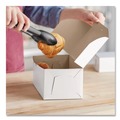 Food Trays, Containers, and Lids | SCT SCH 0949 4 in. x 9 in. x 5 in. Non-Window Paper Bakery Boxes - White (250/Carton) image number 3