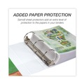 Office Jansan | Samsill 18997 11 in. x 8.5 in. 3 Rings 4 in. Capacity Earth's Choice Plant-Based Round Ring View Binder - White image number 5