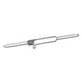 Office Jansan | ACCO A7070020J 2 in. Capacity 2.75 in. Center to Center Self-Adhesive Two-Prong Paper Fastener Bases - Matte Steel (100/Box) image number 3