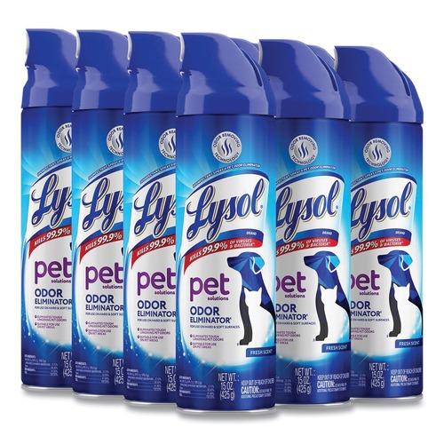 Cleaning & Janitorial Supplies | LYSOL Brand 19200-99804 15 oz. Aerosol Disinfectant Spray II Pet Odor Eliminator - Fresh (12/Carton) image number 0