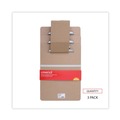  | Universal UNV40304VP 1.25 in. Clip Capacity 8.5 in. x 11 in. Hardboard Clipboard - Brown (3/Pack) image number 2