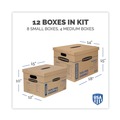Office Jansan | Bankers Box 7716401 SmoothMove Classic Moving/Storage Boxes - Small/Medium, Brown/Blue (12/Carton) image number 1