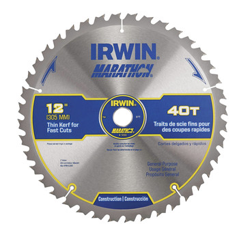 POWER TOOLS | Irwin 14080 Marathon 10 in. 40 Tooth Miter Table Saw Blade