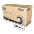 Food Service | Boardwalk BWKFORKBLPPIW Mediumweight Wrapped Polypropylene Plastic Fork Cutlery - Black (1000/Carton) image number 0