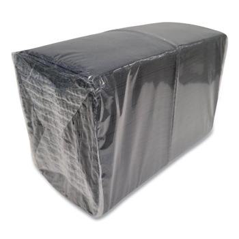 Morcon Paper 9 in. x 9.5 in. 2-Ply Morsoft Beverage Napkins - Black (1000/Carton)