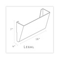 Office Jansan | Storex 70229U06C 16 in. x 4 in. x 14 in. 3 Sections Wall Legal File - Clear (3/Pack) image number 2