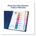 Office Jansan | Avery 11163 Ready Index 11 in. x 9.25 in. 8-Tab 1 to 8 Extra Wide Tabs Customizable TOC Dividers - Multicolor Tabs/White (1-Set) image number 6
