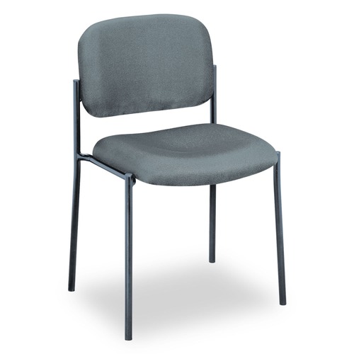 Office Chairs | HON HVL606.VA19 21.25 in. x 21 in. x 32.75 in. Fabric Upholstery Stacking Guest Chair without Arms - Charcoal image number 0