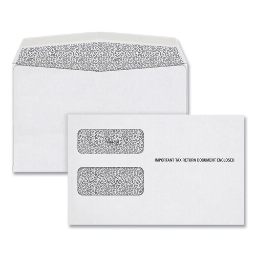 Office & Office Supplies | TOPS 22222 5.63 in. x 9 in. 1099 Double Window Envelope - White (24/Pack) image number 0
