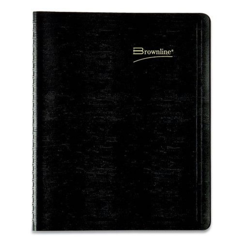  | Brownline CB1200.BLK Essential Collection 8.88 in. x 7.13 in. 14-Month Dec to Jan 2023 to 2025 Ruled Monthly Planner - Black image number 0