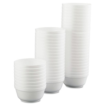 Dart 12 oz. Insulated Foam Bowls - White (1000/Carton)