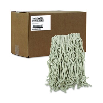 Boardwalk 4-Ply #16 Band Cotton Cut-End Mop Head - White (12/Carton)