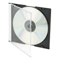Innovera IVR85826 50/Pack CD/DVD Slim Jewel Cases - Clear/Black image number 2