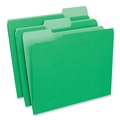 Office Jansan | Universal UNV12302 1/3-Cut Assorted Tab Interior File Folders - Letter Size, Green (100/Box) image number 1