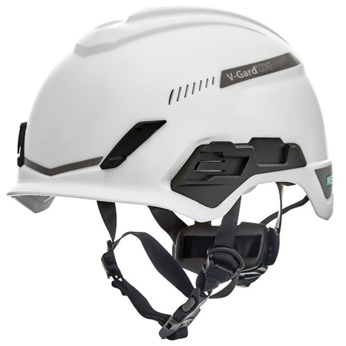 Hard Hats | MSA 10194783 V-Gard H1 Fas-Trac III Pivot Trivent ANSI EN12492 Safety Helmet - White image number 0
