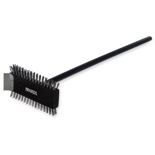 Bulk Savings Pricing 2 | Carlisle 4029000 Sparta Broiler Master Grill Brush and Scraper with 30.5 in. Black Wood Handle image number 0