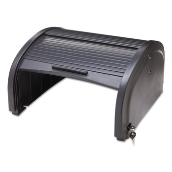 CLEANING CARTS | Rubbermaid Commercial FG9T8600BLA 17.75 in. x 10.3 in. Locking Security Hood - Black
