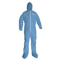 Bib Overalls | KleenGuard KCC 45356 A65 Flame-Resistant Hood and Boot Coveralls - Blue, 3X (21/Carton) image number 1