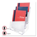 Office Jansan | Deflecto 77301 9.5 in. x 6.25 in. x 12.63 in. Magazine Size 3 Compartment DocuHolder - Clear image number 5